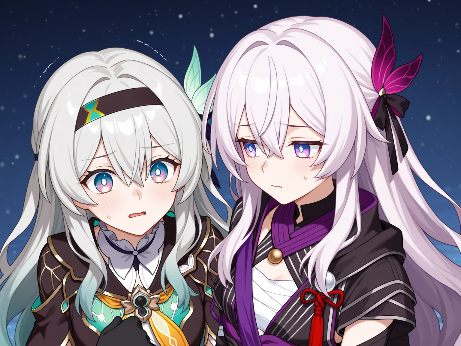 silver hair, heart-shaped pupils, dilated pupils, sparkling eyes, open mouth, drunk, tongue out, expressions, heart in eye, naughty face, naughty, oral invitation, anime, blending, UHD, masterpiece, masterpiece, anatomically correct, super detail, high details, high quality, best quality, 16k, highres