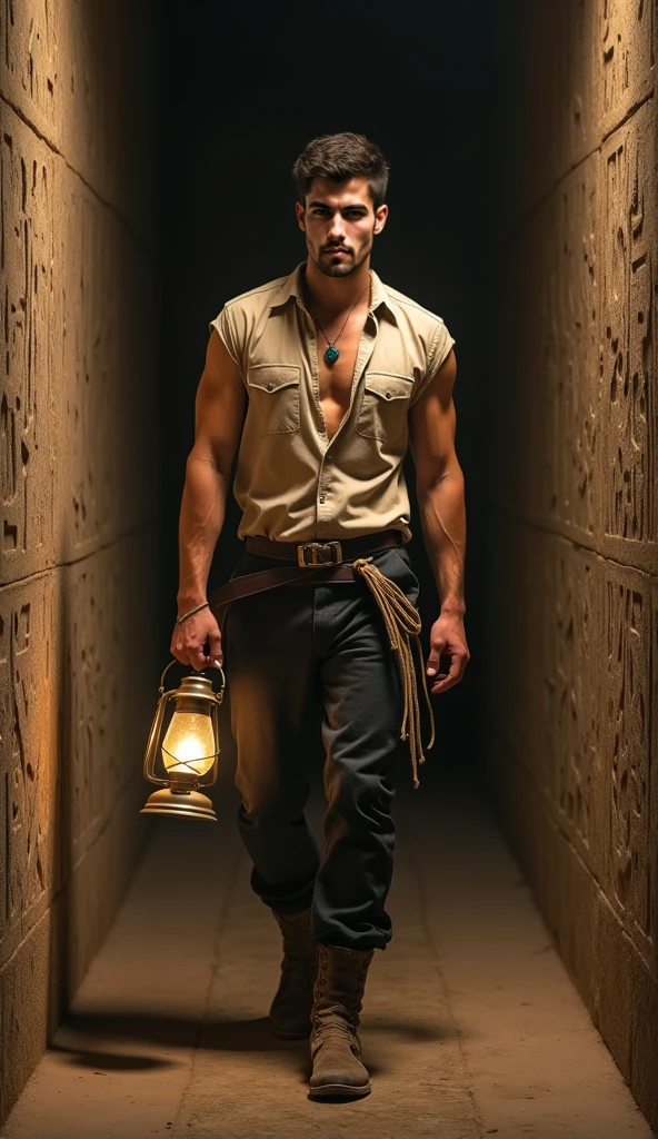 arafed man with a beard and a leather belt standing in front of a spotlight, with leonidas beard, portrait of rugged zeus, raphael lecoste, portrait of a rugged warrior, fan art, portrait of demigod hercules, picture of an adult male warrior, rey, handsome man, profile shot, logan, photorealistic logan movie still --auto