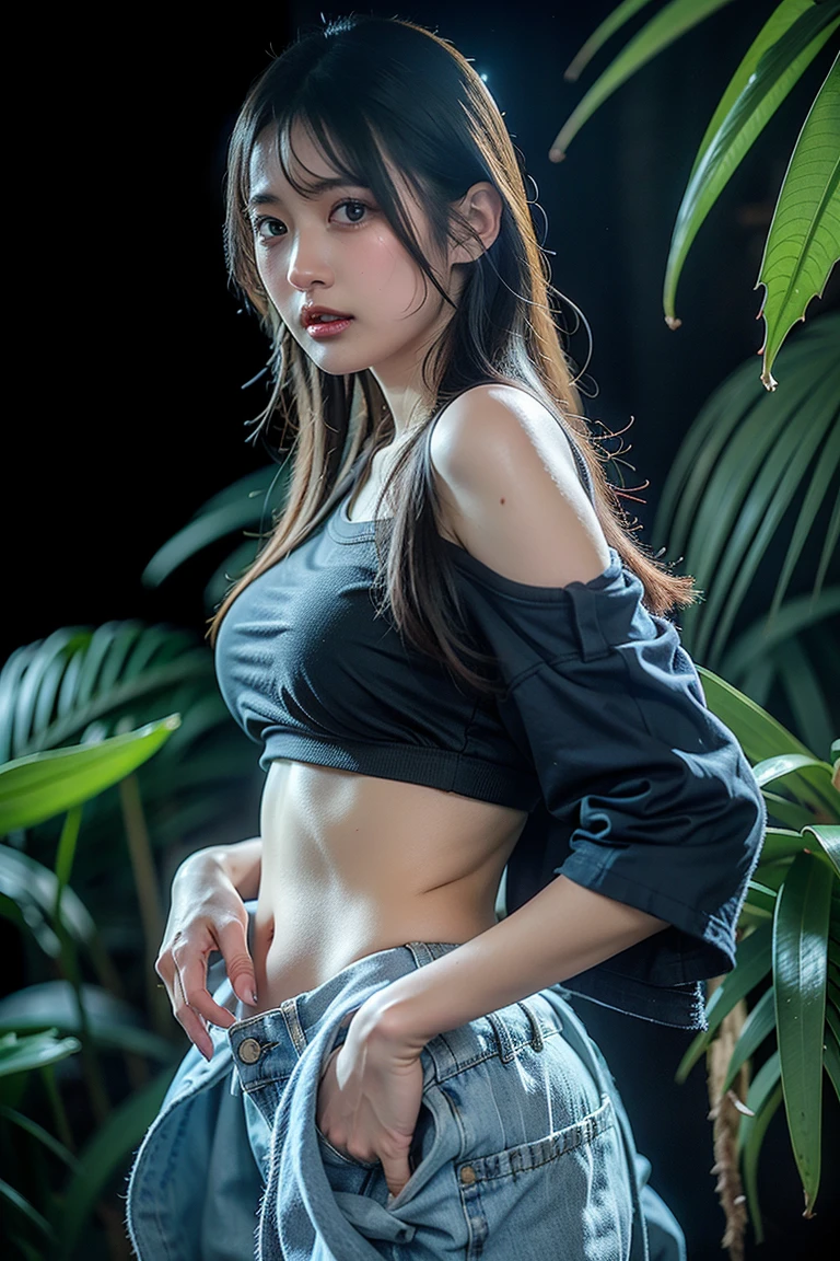 (8K、Raw photography、Your face is illuminated by the lights、top-quality、outside of house、Shunguang、Bright lighting front gym sitting、masterpiece:1.2)、(realisitic、Photorealsitic:1.37)、Ultra mini skirt、White shorts、skirt by the、ultra-detailliert、Full body posture、Beautiful constriction、Leather Green Tank Top、Sleeveless、large boob、large udder、超A high resolution、女の子1人、Denim skirt、Low-rise miniskirt、Beautiful navel、beautiful thigh、Beautiful bust、flaxen ponytail、Short clothing、see the beholder、beautifull detailed face、A smile、Constriction、(Slim waist) :1.3)、The shirt、Beautiful detailed skin、Skin Texture、floated hair、profetional lighting、