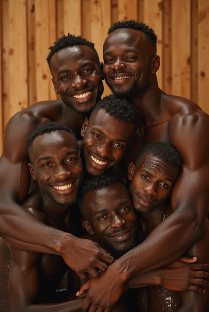 Man having sex with 5 hairy black men