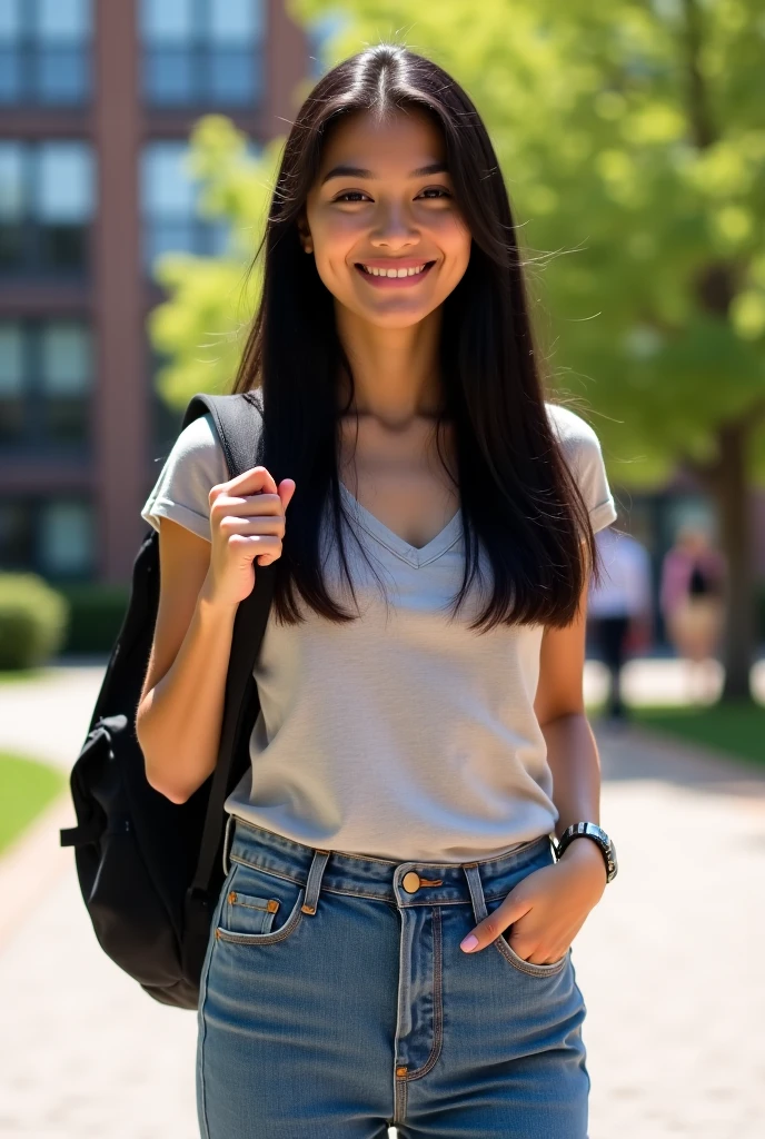 A UA student with long black hair, gray eyes and with 1.60 tall please