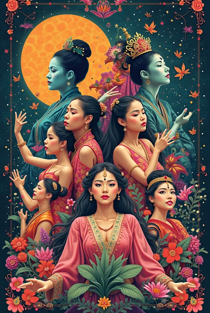 An ancient Chinese painting, ancient Chinese background, mountains, rivers, auspicious clouds, pavilions, sunshine,(psychedelic details),(mushrooms),(lotus),(yin yang),(rainbow),(trippy),(DMT),(beautiful face),(pique emotion),(Bodhisattva ),(seductive),(seductive breast),(seductive body),intricate details, more details, high details,masterpieces, super detail, epic composition, ultra HD, high quality, extremely detailed, official art, unified 8k wallpaper, Super detail, 32k -- v 6