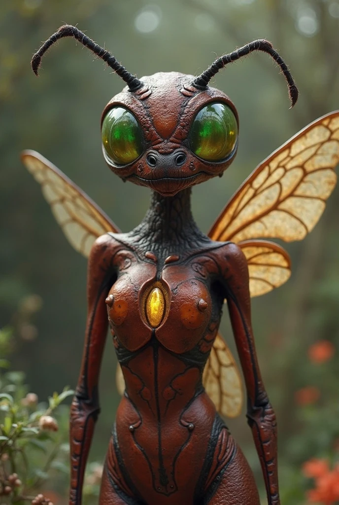 (Masterpiece:1.3), (8K, Photorealistic, RAW photo, Best Quality: 1.4), Venus alien, scales covering her body, intricate gills, evolved multiple eyes, membranous wings, toxin-secreting glands, High Definition, Golden Ratio, Detail Face, Look at the Beholder