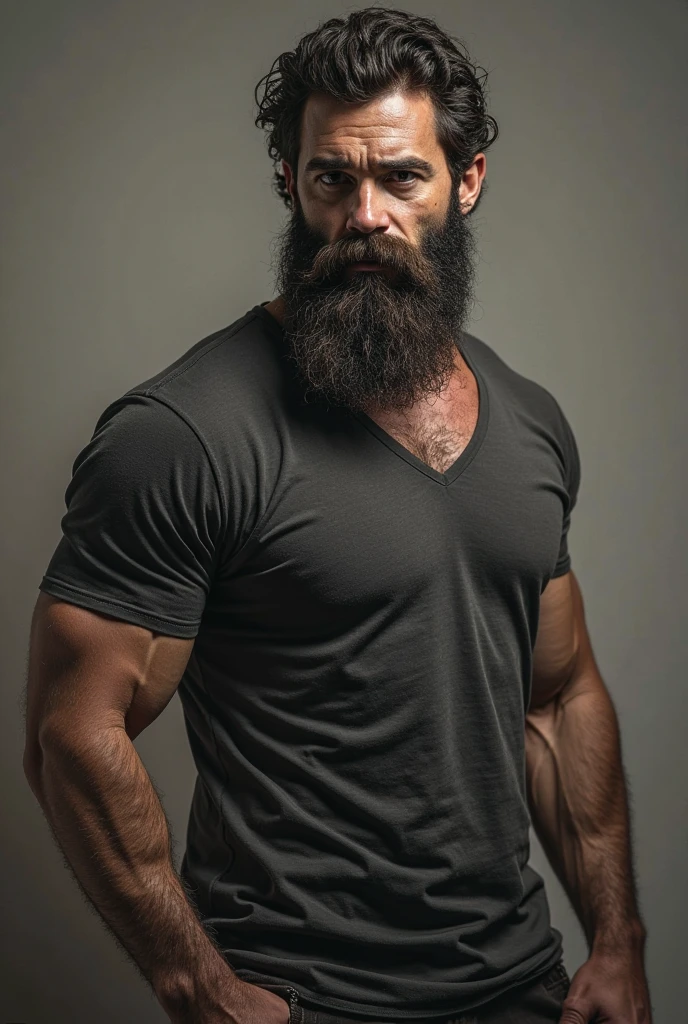 Beautiful hairy man takes off his shorts and puts them in his mouth