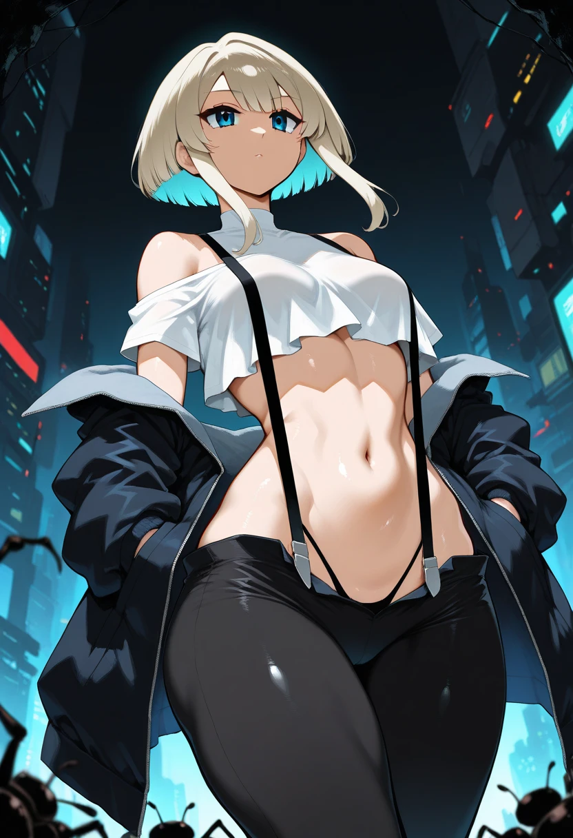 Anime - imagem de estilo de uma mulher com cabelo laranja e mechas do cabelo roxa, badass anime 8 k, estilo anime 4K, menina anime sedutora, arte digital do anime, arte de anime digital detalhada, personagem de anime feminino, Papel de parede anime 4k, menina de anime, mulher bonita sedutora, arte de anime digital, Advanced digital anime art, corpo bonito ultra detalhado