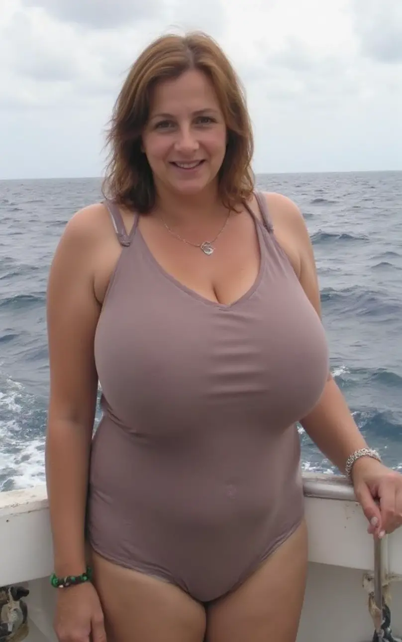 fat woman, 60 years old, wide hips, beautiful, no abdominal muscles, serious expression, giant breasts, tight summer dress, standing, (((cloudy sky, no sun))), grin, Fujifilm, cinematic lighting, award winning, masterpiece, 8k