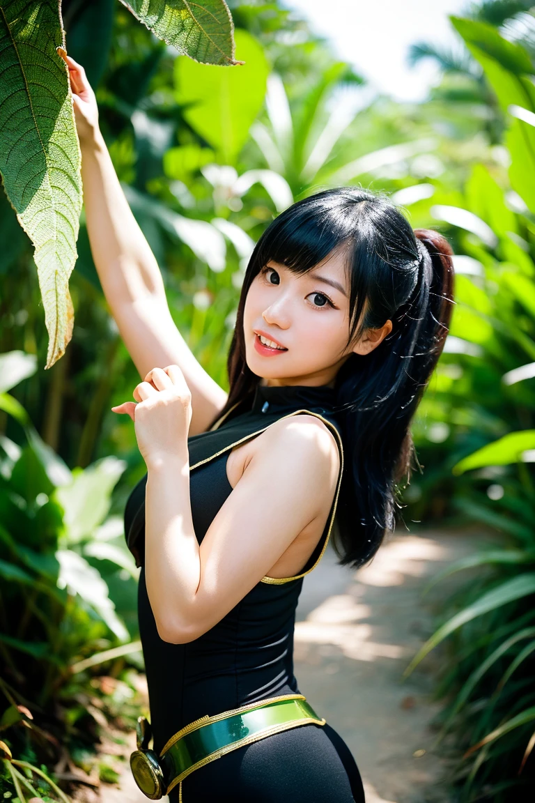 negative space, shuimobysim, girl, woman,bare shoulders, (ecchi0.5), lips, water splash, (trees:0.5), (flowers:0.6) ,(birds:0.2), (bamboo0.1), lakes, Hangzhou, bonian, bonian in background