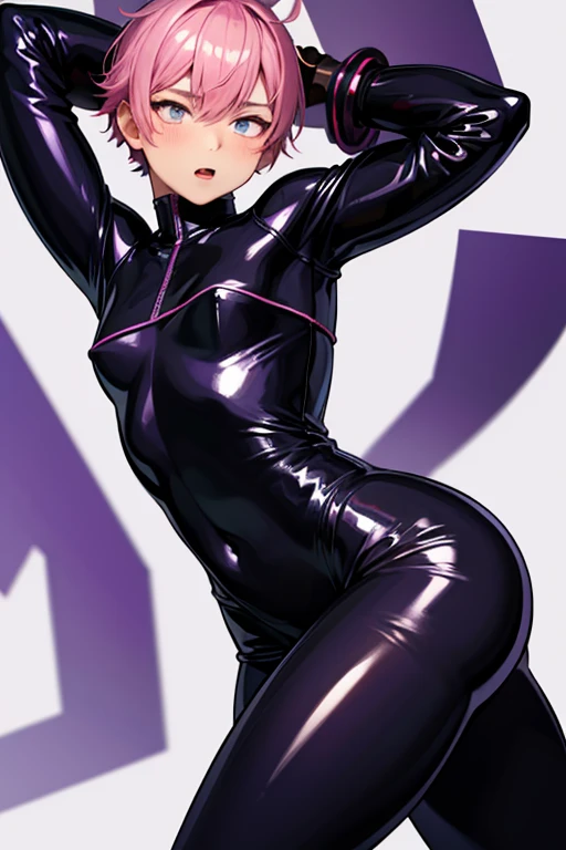 1girl, ((masterpiece, best quality:1.2)), (masterpiece:1.6), (gradient), (multicolored hair, glowing eyes), (ultra beautiful art), (sexy and petite body:1.1), reverse bunny suit:1.4, best anatomy, unique, bubblegum, plushies, colorful, scenery:1.2, sexy pose:1.1
