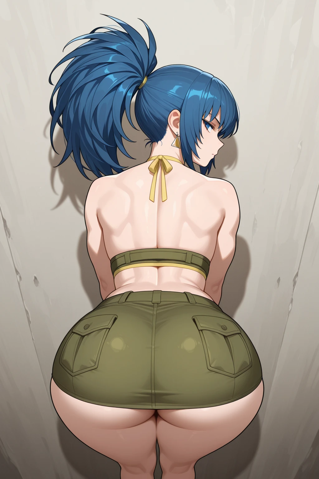 Masterpiece, Best Quality, 1girl,LeonaMS ,muscular female, large breasts, nsfw <lora:LeonaMS:1>