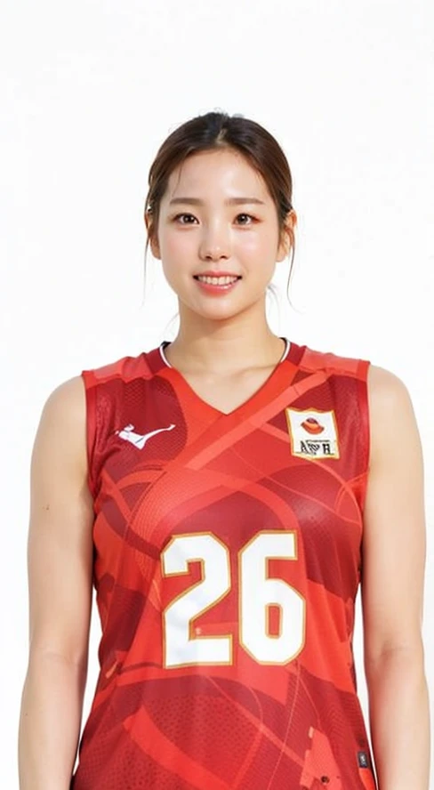((Portraiture)), (Female: 1 person:1.37), Beautiful Mature Woman, ((Wrinkles:1.37)), (Beautiful high resolution 32k, Absurd art), Middle-aged women, Japanese women, stand, Heavy chest, ((Volleyball Player)), Charm, ((In the vast gymnasium:1.37)), Above the knee shot, Face Focus, Written boundary depth, ((Plump face)), (cheeks puff out), (Perfect Anatomy:1.2), Accurate limbs, Close-fitting clothes, (Red uniform), ((Sleeveless volleyball uniform:1.37)), ((High leg bloomers:1.37)), Do not emphasize cleavage, Camel Toe:1.21, (Highest quality:1.4), 32K resolution, (Realistic:1.5), (Ultra-Realistic:1.5), High resolution 32k UHD, (masterpiece:1.2)), (Improvement of quality:1.4), finely,(Very beautiful facial details), (Highest quality Realistic skin texture:1.4),Very detailed, Symmetrical eyes, Looking up at the audience, (Oily skin:1.37), (lipstick:1.1), (eyeliner:1.05), (mascara:1.05), (eye shadow:1.05), ((A great eye for quality:1.2)), (tired, Sleepy and satisfied:0.0), (Beautiful Lips:1.33), (Great nose:1.2), (Fat:1.21), (Big Breasts:1.2), (Wide Hips), (Brown Hair, ponytail, Wavy Hair), Dissatisfied face, Light shines in, Light and shadow are clear, Professional Cinema Lighting,