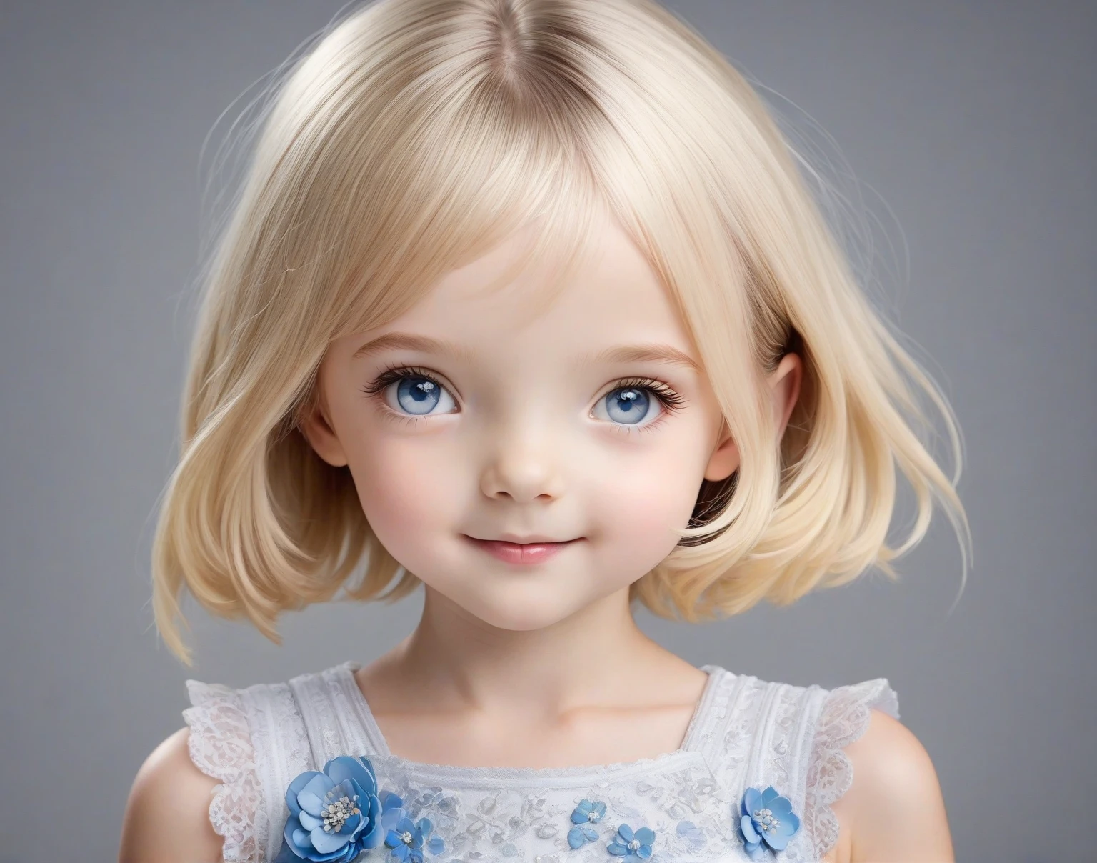Photorealistic photography,Close-up of a 6-year-old girl,Full body photo,White hair,Focus on the eyes,50 mm f/1.4,HDR masterpiece,Dramatic lighting,Epic,hair in wind,in prison uniform,Prison background,railing