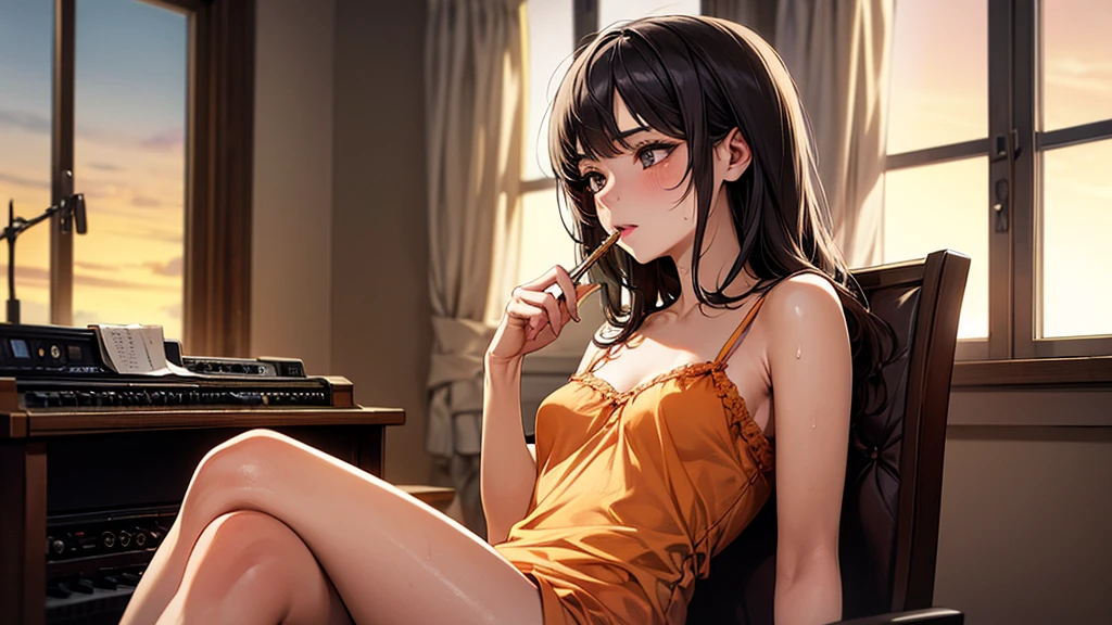 ((best quality)), ((masterpiece)), (detailed), perfect face 1 girl with oil and shine skin 