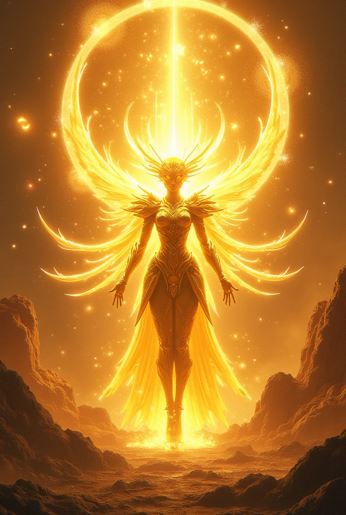 Breaking down the walls，The whole body emits a golden light