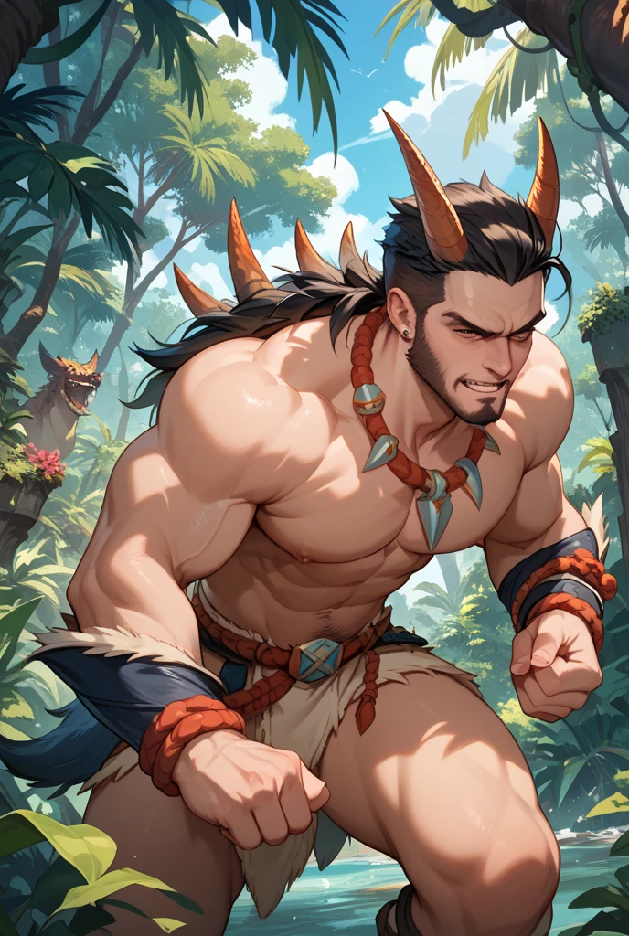 "((Best quality)), ((ultra-detailed)), ((masterpiece)), photo, setting: Spacious abandoned warehouse, theme: Anthropomorphic animal mafia, character: Water buffalo, appearance: Muscular, action: Combat stance, expression: Fierce, holding a baseball bat, gold necklace, upper body bare, sports mafia tattoo, perspective: 4K."