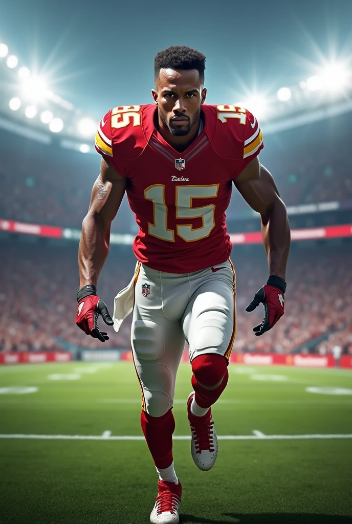 Sexy black male football quarterback