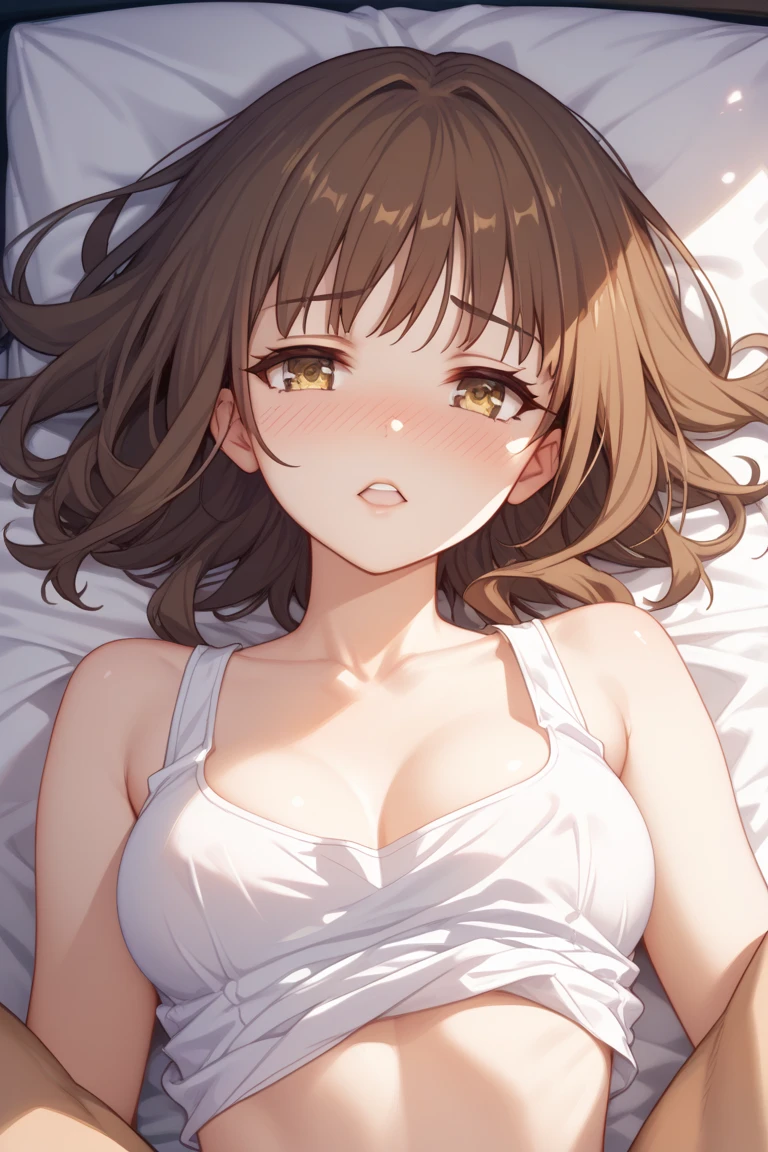 Hot anime waifu,big breasts,big ass,long brown hair,wearing a bunny suit,calm face expression,6 months pregnant