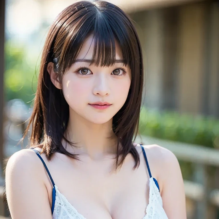 (1 Girl )、(Beautiful Japanese、18years old,round face、Refreshing、clear、seems kind、stylish、Pitiful、cute like an angel、cute、black eyes、,actress,Almond-shaped eyes,Translucent white skin、Beautiful skin), Japan human face , (((Beautiful breasts:0.4))),(((soft breasts))),(very cute),(Black hair),(enchanting eyes),(highlight on eyes:1.2)、(8K、Live shooting、highest quality、masterpiece:1.2、optimal lighting)、((masterpiece)),(Photo taken by a professional photographer),(real、photo real:1.4),break,{ (Japanese Yukata),((pink pattern))},(cheeks are red:1.3), break, break,Face shot:1.3、 face close-up,Looking at viewer、From above,happy,Lonely face,,Japanese countryside shrine,evening、Japanese countryside,evening、sunset、(Cleavage:0.1)