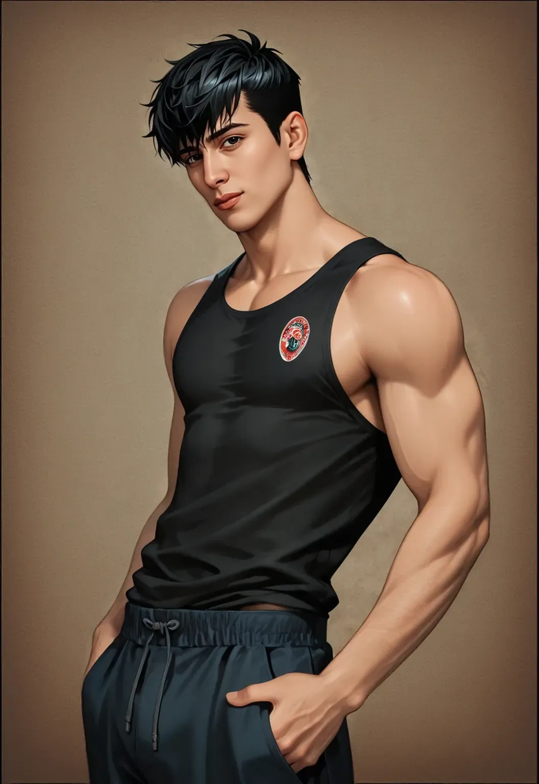 Handsome, tall, Korean man, pecs, slim legs, sexy blue pastle underwear brief bikini, gorgeous, Wolf curtain hairstyle, Wet Body, bulge, Humping back pose, Humping in a ground, Showercore, Comic Artstyle 2D