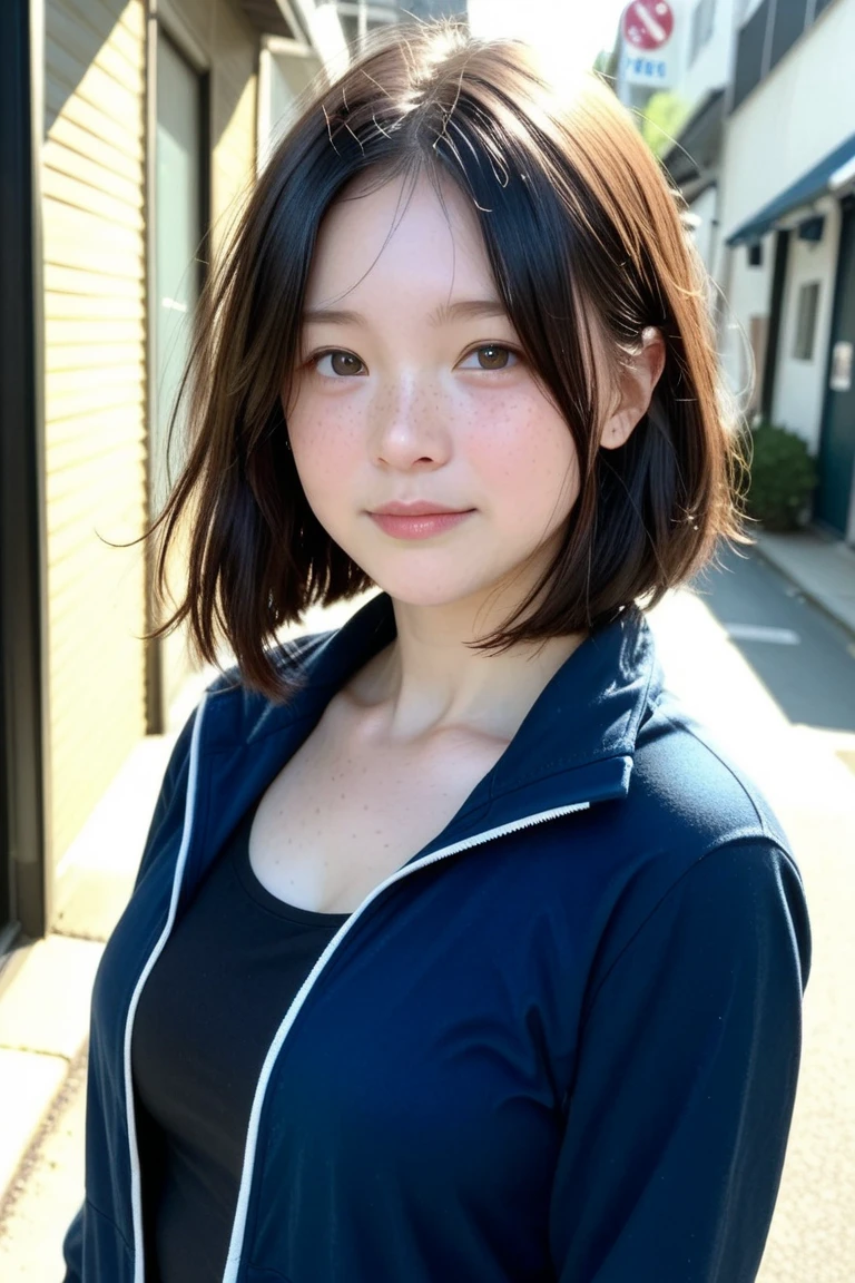 1 girl in Japan,One Japanese boy、selfie、The girl has a very cute face,The girl is 13 years old、The boy is 18 years old、Are standing,shiny skin:1.3,Narrow waist,Beautiful thighs,Small breasts、Narrow shoulders,The girl has a bob cut,Casual wear for spring、no makeup,The boy is muscular、Boy has short hair、The boy&#39;s skin is tan、The boy is a shaven head、The boy&#39;s body is large、The boy is hairy、The boy is a shaven head、at the park