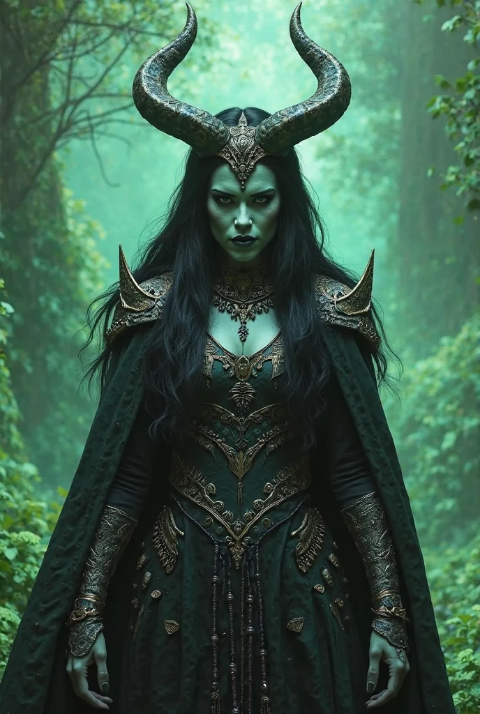 (Close shot, upper body profile) photo of an (elf woman:1.3) with an (epoxy_skull head:1.5), (antlers:1.3), (glowing green eyes:1.5), long black hair, and (elven ears:1.5). (Fantasy horror style:1.3).
She is wearing (ranger leather armor:1.1). She is in a gloomy enchanted forest, (trees with silver bark and silver leaves) in the background, moss and stones, bones, spiderwebs. Evening, misty, dark.
cinematic lighting, vibrant colors, detailed skin texture, detailed cloth texture, beautiful detailed perfect face, intricate sharp details, ultra high res <lora:epoxy_skull:0.7>
