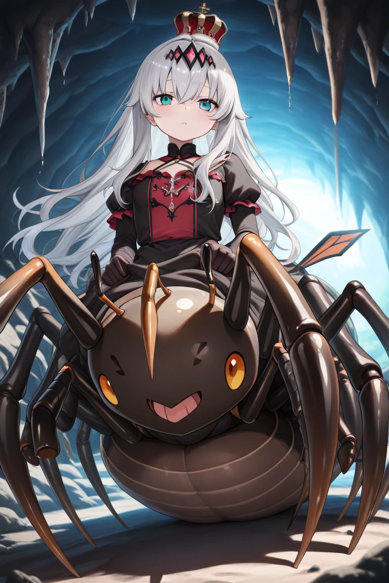 Female creatures, (Arachne,girl withを捕まえる,standing posture), ((Multiple legs)), ((tarantula)), White fur, Highest Quality, (Whole body), masutepiece, Ultra-fine illustration, Background inside the cave(spider websだらけ) spider webs, spider webs,girl with(1 persons)(Captive)(A large amount of spider thread is wrapped around,he is grabbing and catching with both hands.) Girl with a puzzled expression boob chalk girl with抱っこしている girl with抱えてる girl with抱きしめている 1girl with、2girl with、Choking in the chest、 holding another person'press my head against your chest Bury your face in your chest Boob Press 顔面Boob Press My face is buried in my chest Buried in breasts and suffocated Lily Sex