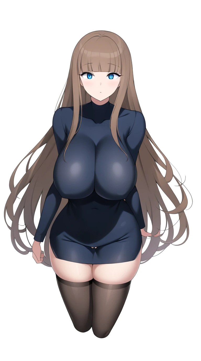 1 girl, (solo), ((amanogawaki)), best quality, highres, high quality, 8k, HD, super detail, anatomically correct, UHD, accurate, (masterpiece:1.0), (high quality:1.0), (ultra detailed), (no Background), (White Background), ((Adult)), (upper body:0.9), (from below:1.4), ((Contrapposto:1.5)), (bodystocking:1.3), (completely naked), breast, nipples, vagina, Looking at viewer, Looking down, Tiara, Thicc, Thick Thighs, (female ejaculation:1.2), squirting