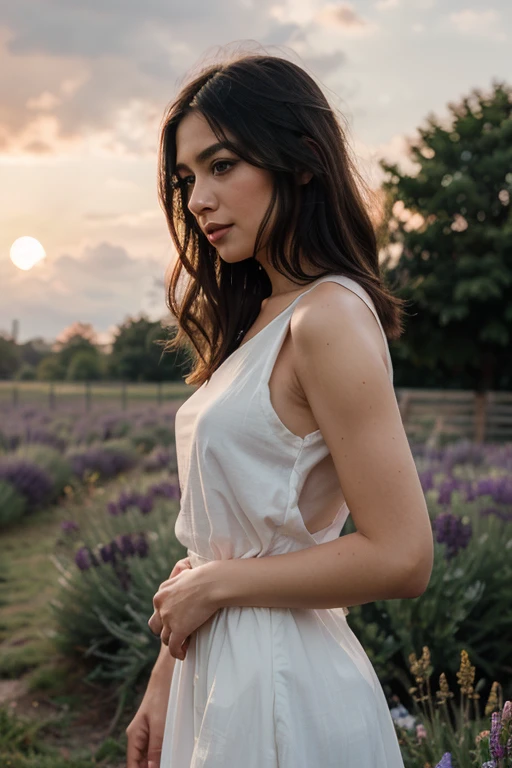 photo of 0ER0_Janice_Rivera, <lora:epi_noiseoffset2:0.8>,  modest outfit, holding flowers, posing at a scenic overlook in the desert, beautiful blue sky, white dress, cacti, contrast, RAW photo, 8k UHD, soft lighting, high quality, film grain, Fujifilm XT3, 16mm, color graded portra 400 film, remarkable color, remarkable detailed pupils