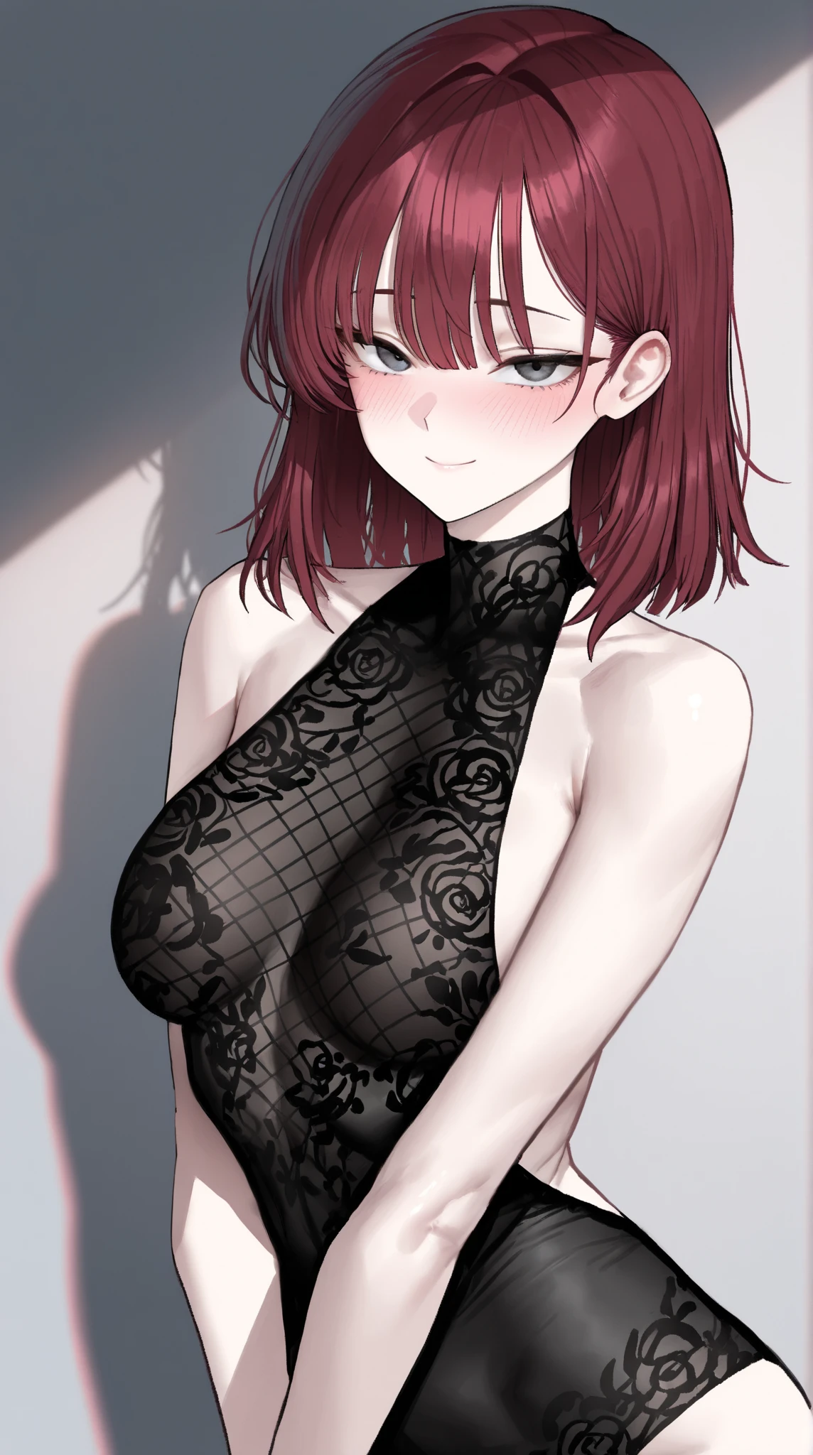 1girl,solo, ,<lora:EyepatchLeotardV1:1>, cowboy shot,
see-through leotard, <lora:char-madoka:0.8>, heart-shaped pupils, corruption, evil smile,
