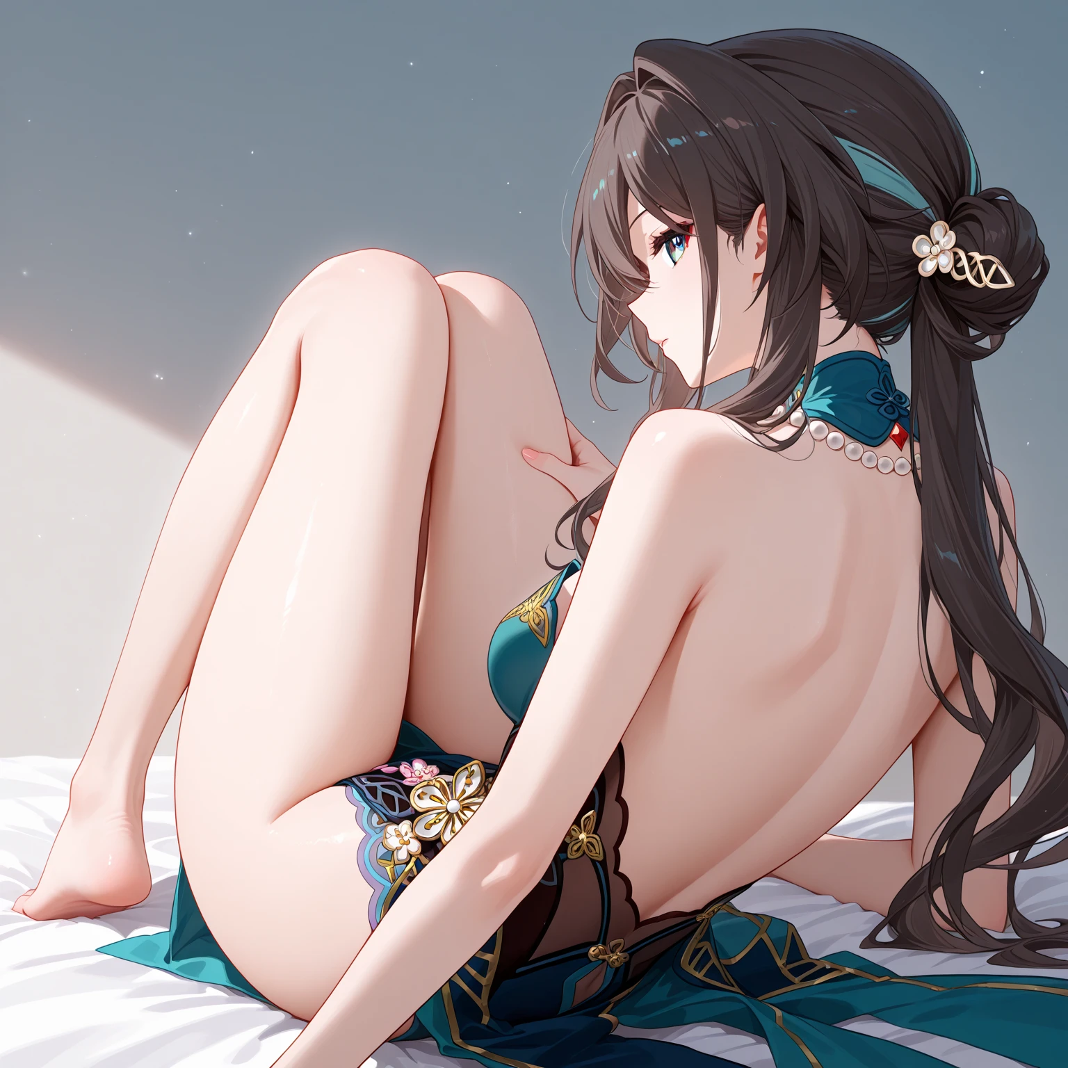 Beautiful attractive woman semi naked best effects best shadows best lighting 8k