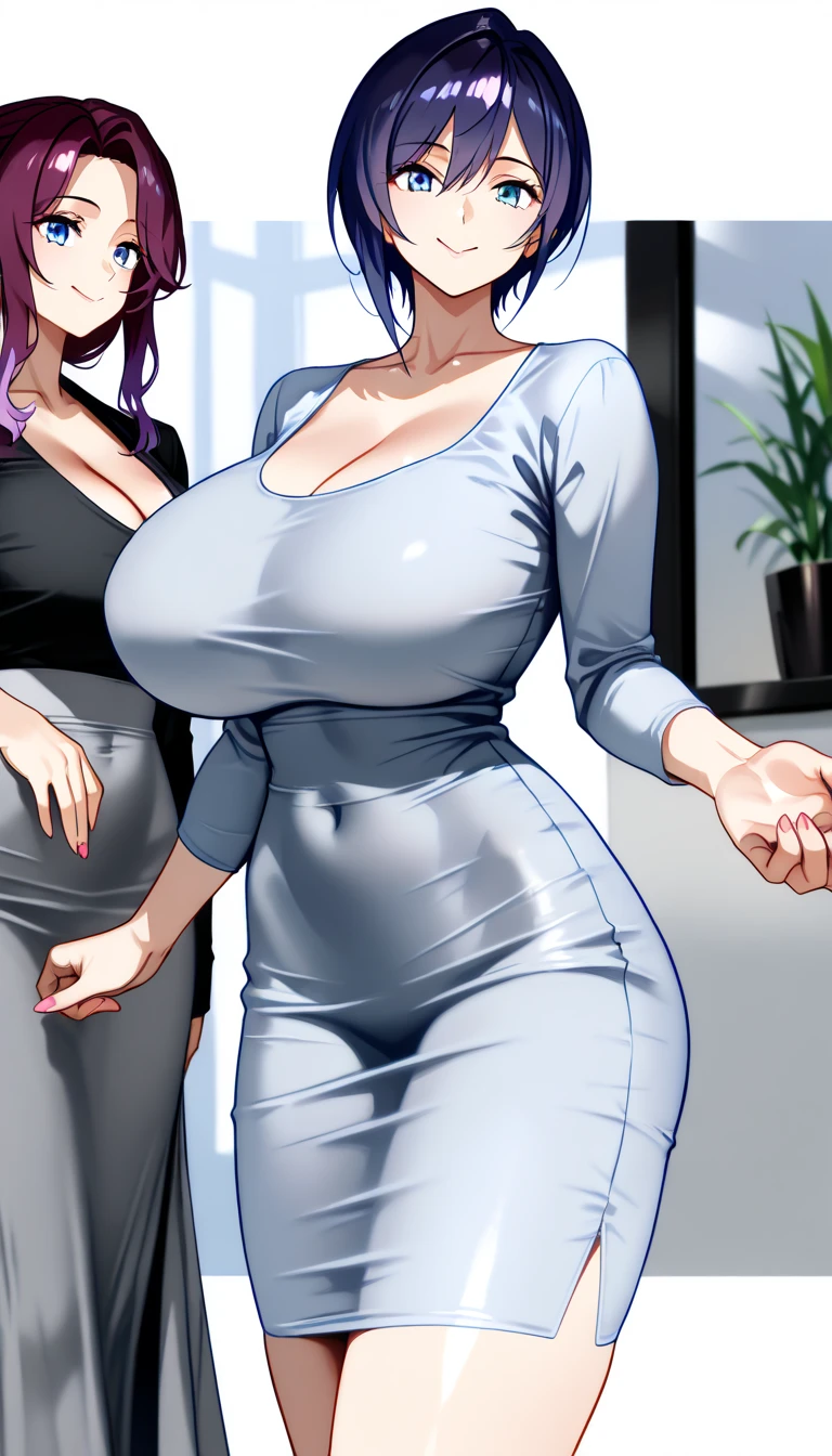 (best quality, masterpiece, ultra high res), solo, (bikini:1.2), huge breasts, beach,