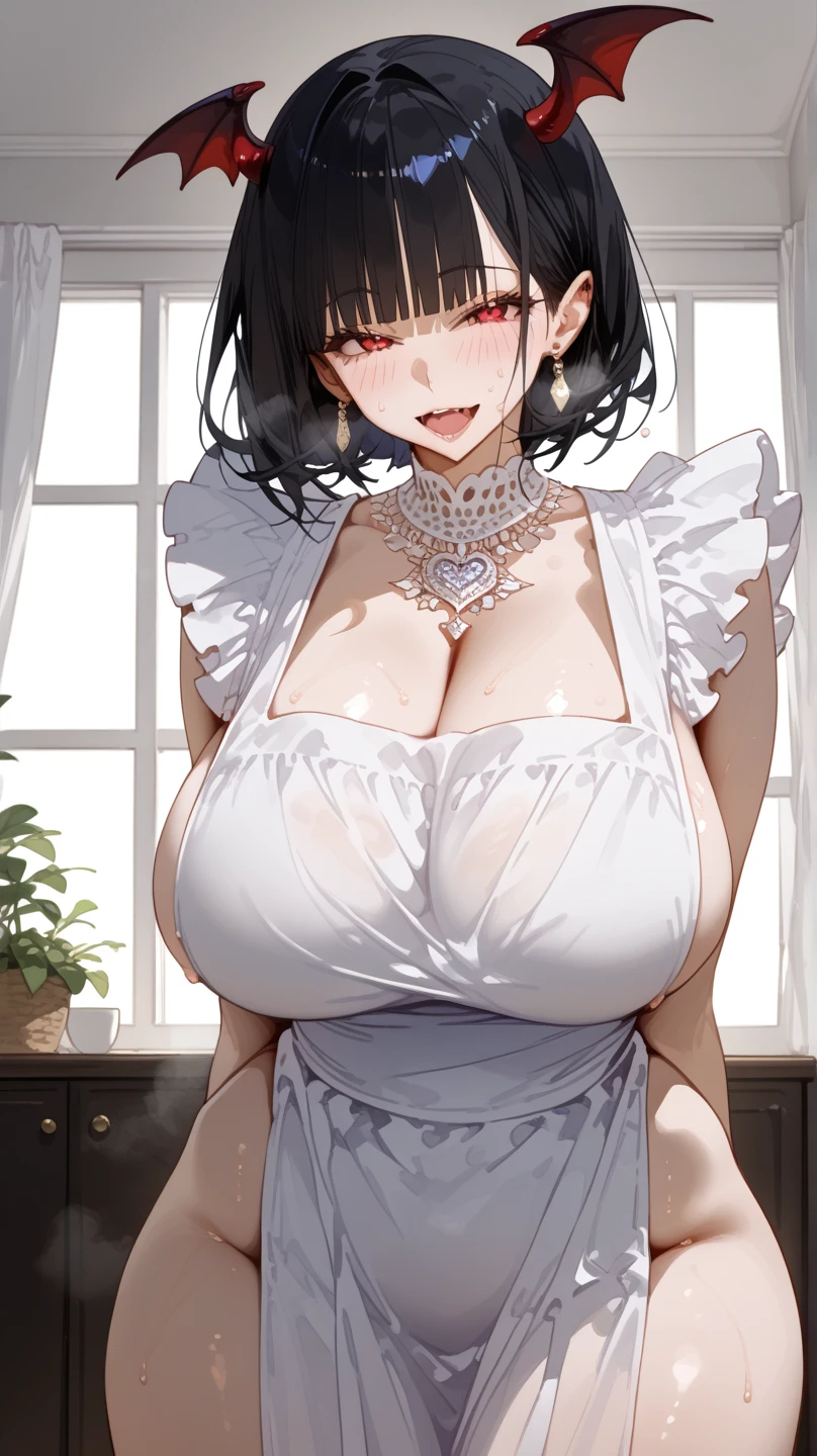(Many big girls equal to threesome),Gorgeous young princess,Forbidden,clavicle,Prominent and smooth underbreast area,Breath-out,Very transparent,(evening dress),Gemstones,Intricate details,Beautifully,Lace,Charm,Detailed modern living room background,endure,tears(blush),Show the chest,