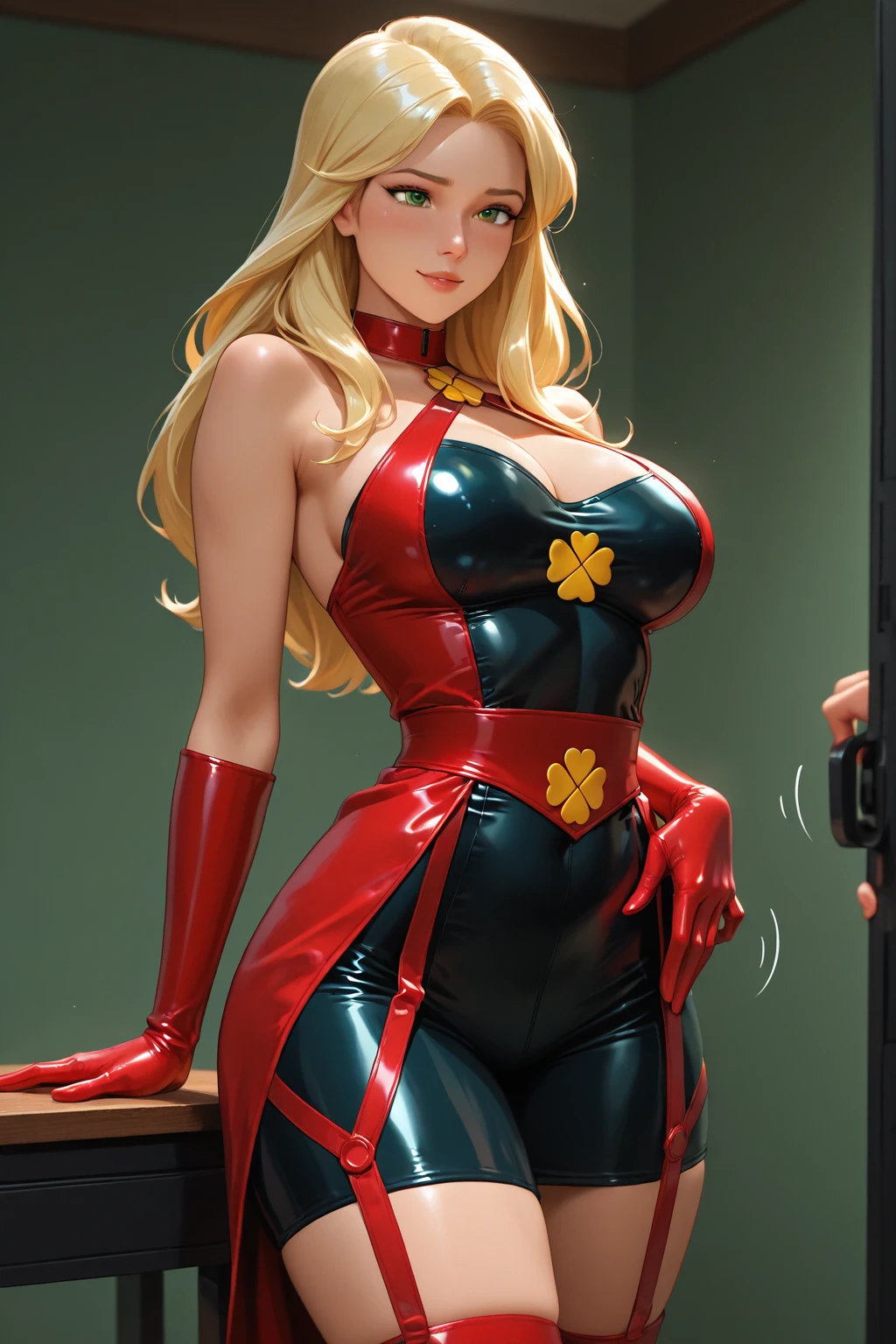 (masterpiece, Professional Lighting, 16K, 8k wallpaper, RAW Photos, Realistic: 1.8, Highly detailed natural soft lighting, Detailed skin, Detailed face, Detailed eyes, Texture Skin, Structure of the film, Retro detailed view photography: 1.2), (, 豪華な別荘のupscaleプールサイド: 1.5, upscale, Ignoring women: 1.3), View your viewers, shy, Big Breasts , Embarrassed face, smile: 0.7, Silky white skin, No makeup, Glossy Lips, Group photo, (3 : 1. Perfect Style, thin), ((Slim and attractive female body)), ((Shocking Item PVC Latex Catsuit)), ((Smooth, glossy latex catsuit)), Long golden hair、Latex Rider Suit、