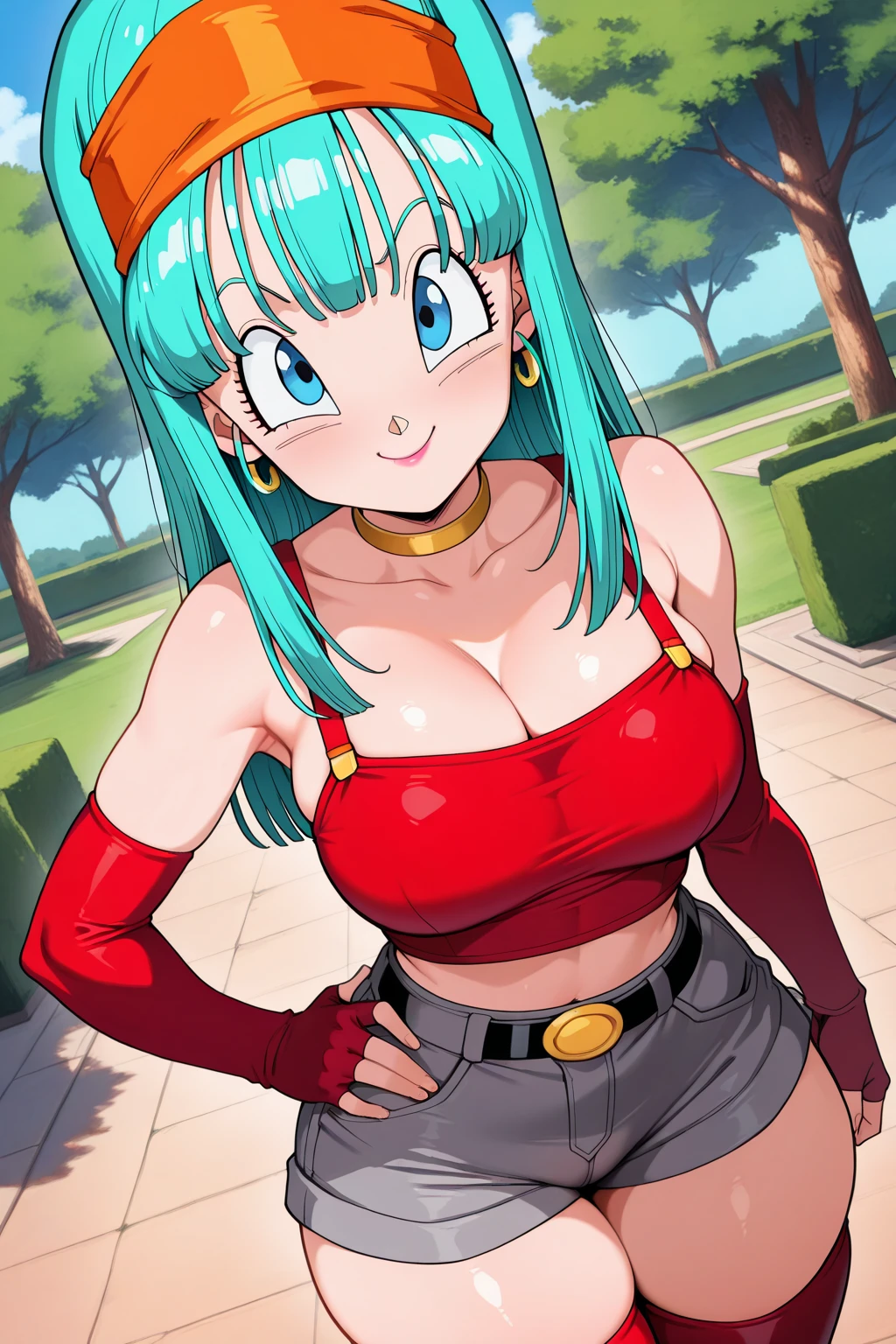 lum, superhero costume,, standing,, boots, oni, smile,, full body, sentai, bikini, horns, curvy, big breast, open mouth teeths, fangs,(best quality,4k,8k,highres,masterpiece:1.2),mega-detailed,(,1.37),portraits,vivid colors,warm tones,soft lighting, immovile pose