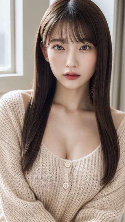 Mature Young,Office Clothes,Erotic style,very cute,whole body,Beautiful and soft skin、Perfect Face、Perfect Face,Gorgeous long brown hair,8k resolution,Ultra-realistic,Very detailed,high quality,Fashionable erotic beautiful immature woman ,(Look at the viewers)