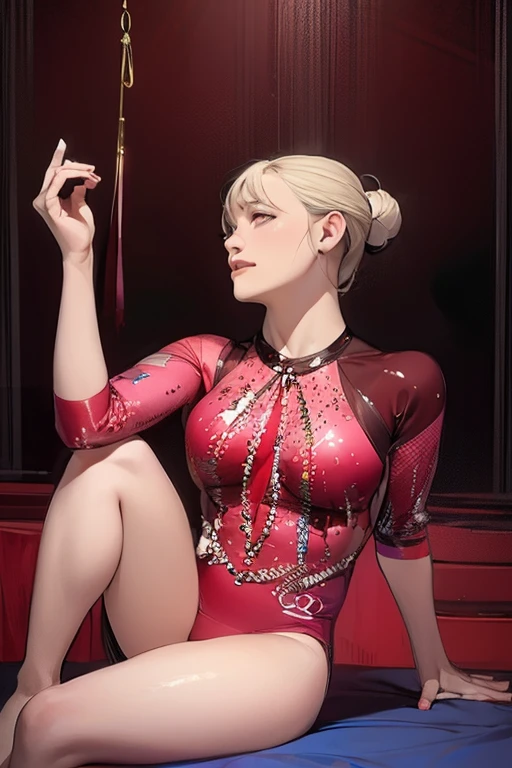 Ultra detail, high resolution, (realistic, realistic:1.4), 8k, (best quality), physical-based rendering, photorealistic photos, professional color grading, highest quality, green bra and tight pink leggings, full body, cropped t-shirt, slim body, 24 year old female model,