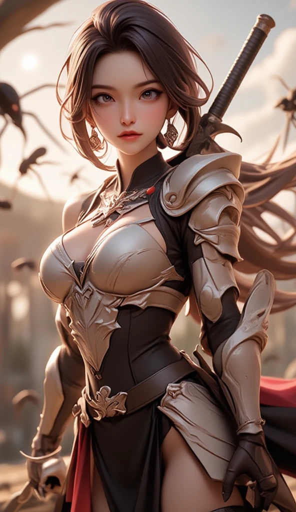 (masterpiece, best quality), intricate details, 8k, artstation, wallpaper, official art, splash art, sharp focus,
1girl, ha yuri zahard
Parrley_armor, wearing Parrley_armor, (big bulky futuristic armor:1.3), black armor, armored, pauldrons, gauntlets,