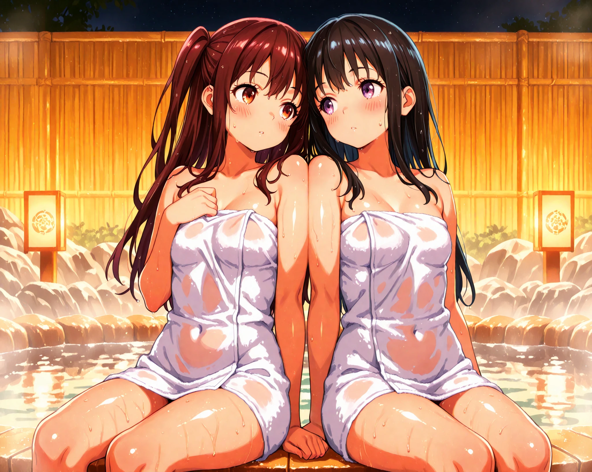 Kasumi Toyama,Band Dream!,(A 45-year-old mother and her 7-year-old daughter:1.8), (Two Women:1.6),(Happy smile:1.3),Peace of mind,peace of mind,Trance,Purple eyes,(Absurd, 8k, 4K, Tabletop, Extremely detailed:1.2), Highest quality, Perfect Anatomy,Perfect Face,Heart-shaped pupils,Being spoiled,(A happy smile:1.2),(big breasted mother:1.5),(A girl with very small breasts:1.5),Acme,Masterpiece Nipples,Black pubic hair,Erect nipples, (A naked mother and daughter are facing each other and kissing:1.6), nsfw, NUDE, (In the hot spring:1.5), (Hot bath:1.4), (Sweaty:1.5), (night:1.4), (night空:1.4),