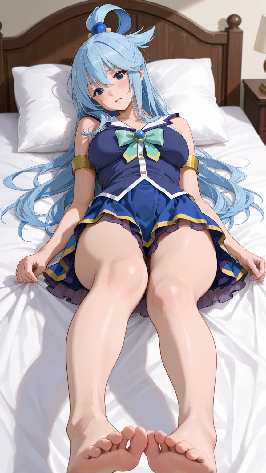 vaginal, sex, 1boy, penis, pussy juice, pov, high resolusion, nsfw, ahegao, missionary, arms behind head, lying on bed,