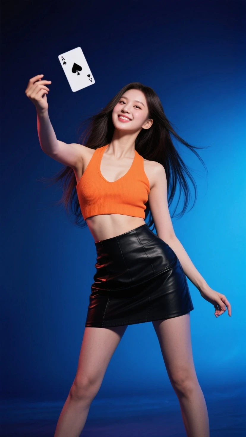 masterpiece, top-quality、Raw foto, Photorealsitic、Women between the ages of 12 and 15、Idol on stage、A smile 、sideshot、Stage costumes、a miniskirt、Twin-tailed、long boots、Smaller chest、frombelow、unbelievable Ridiculous、depth of fields, hight resolution, ultra-detailliert, foco nítido, Cinematic lighting、Add highlights to the eyes