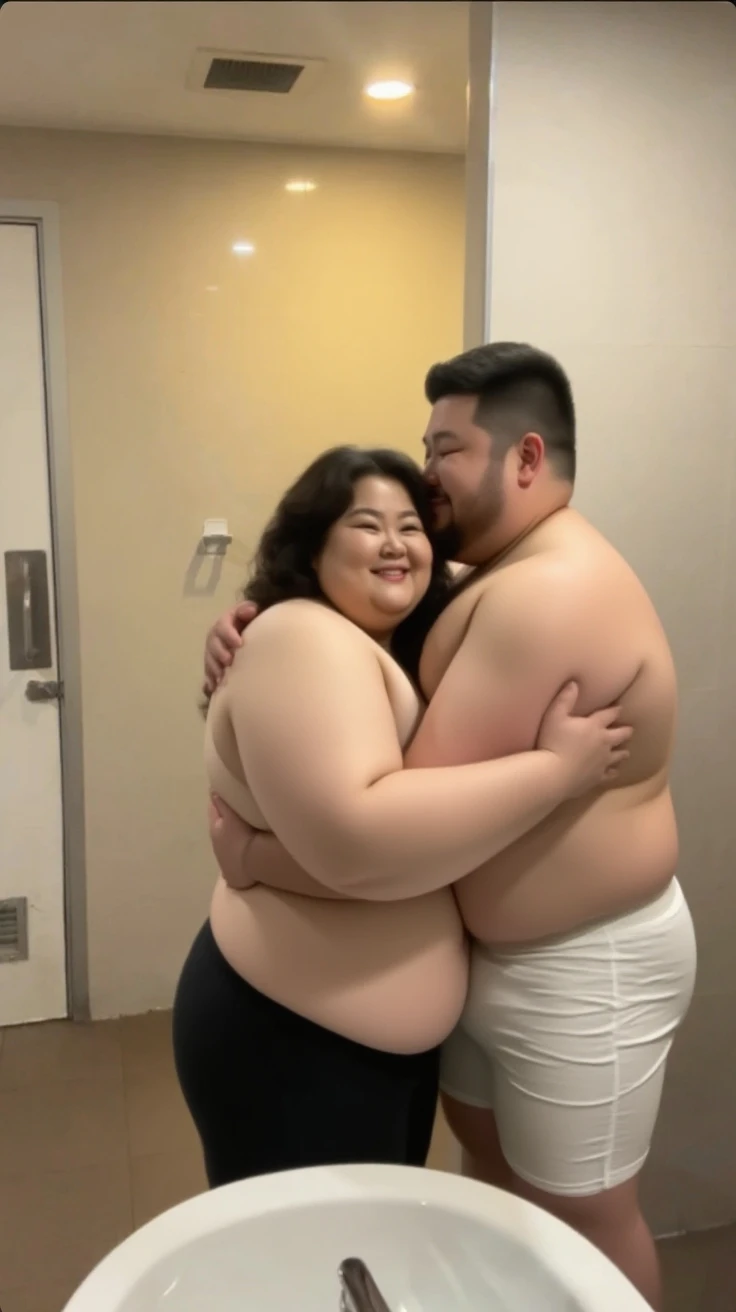 140kg total body obesity woman 186cm 105kg thin abdominal obesity man couple