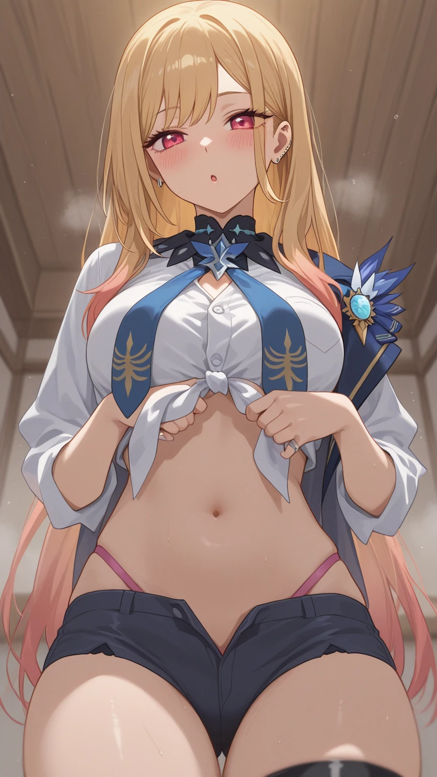 Stars and Stripes Bikini、standing、Dressing Room
