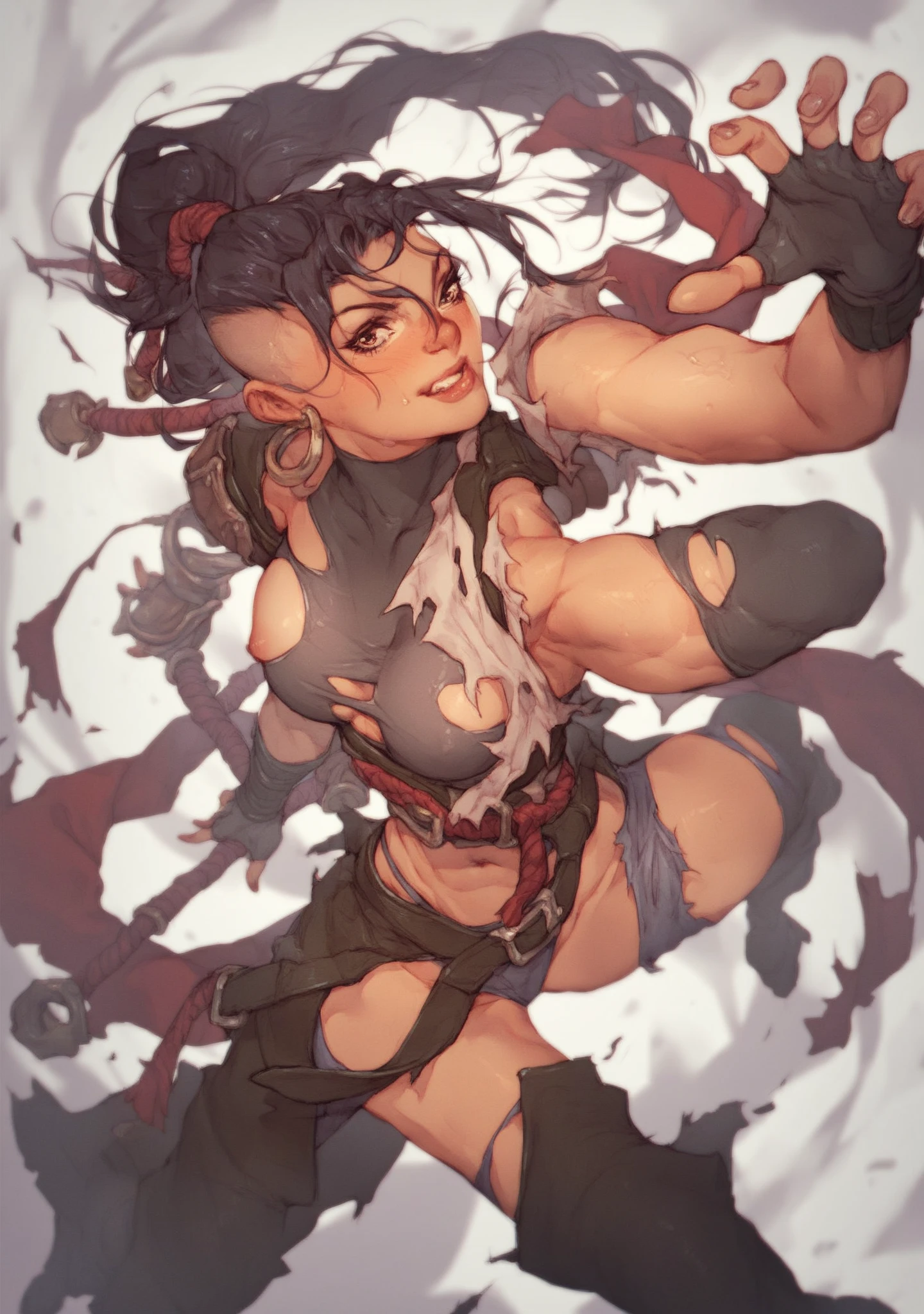 comlynx, 1girl, breasts, hat, choker, animal_ears, purple_eyes, full body, big tits, big butt, voluptuous, open legs, sexy pose, cleavage, Christmas hat, Christmas Clothes, snow, christmas lingerie, christmas coat, christmas stockings, christmas heels