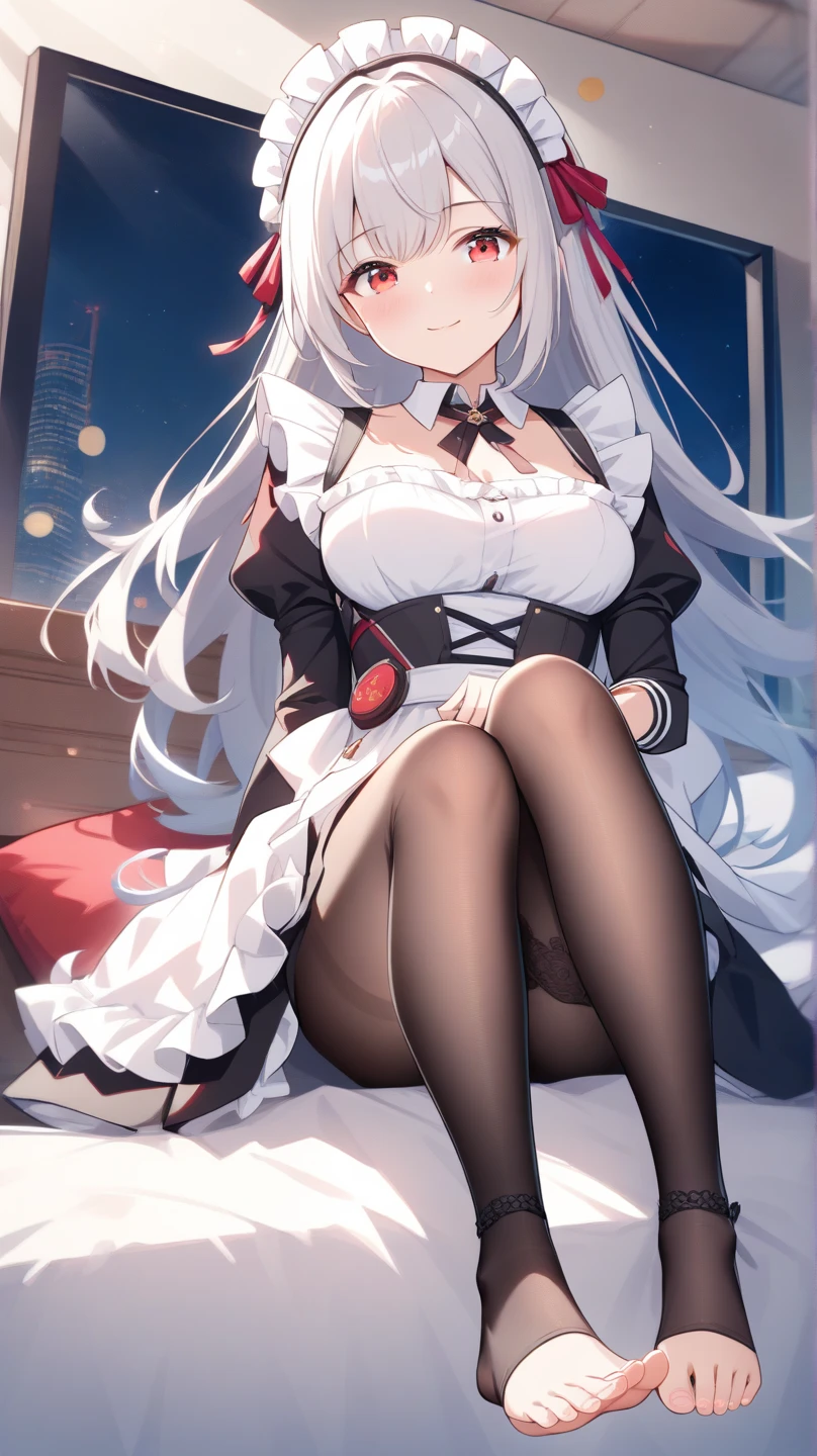 lexington (warship girls r), ((Masterpiece)), (((Best quality))), ((Ultra-detailed)), ((illustration)), ((Disheveled hair)), ((frilld)), (1 girl), (Solo), :) ， beret， black sock ， Blonde hair ， Blue eyes， book ， Breasts ， macaron， chair， Closed mouth， Clothing， Curtains ， day， desk ， drawer， epaulette ， eyeslashes， Feet ， Female ， full bodyesbian， hair between eye ， Hat ， Headwear， Indoors ， legwear ， Lens flare ， lipstick， Long hair， view the viewer， Makeup， Medium breasts ， No shoes ， Office chair ， One eye closed ， Open clothes ， Open shirt ， Pantyhose， Paper， Paper stacks ， pen， Phone， black shadows ， shirt ， Short sleeves ， Sitting ， Smile， A sole， （Spread legs:1.2） ， Sunlight ， Toes， White hat ， White headwear， White shirt， window ， wink，