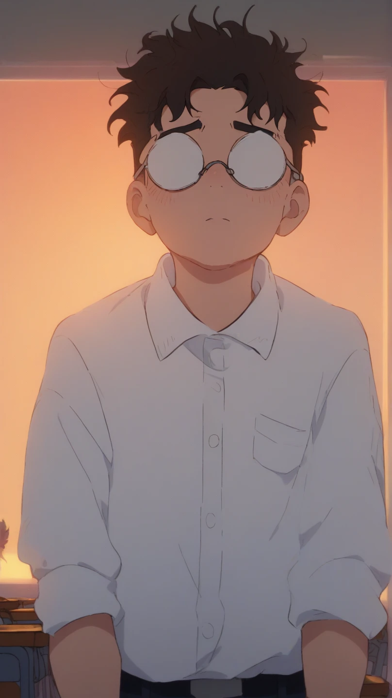 Tiny naked skinny nerdy, crying