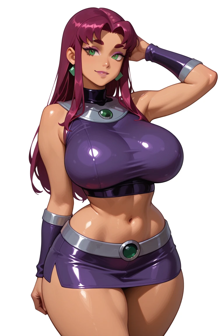 Cornelia_li_Britannia, 1girl, big_breasts, purple_eyes, (lipstick:.9), (makeup:.8), dollsuit, saluting, full-body