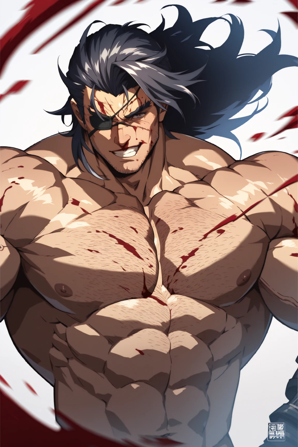 Solo-man, middle aged, tall man, masculine, muscular, broad shoulders, (long messy black hair:1.3), (red dragon eyes:1.1), poker face, serious, black cloak