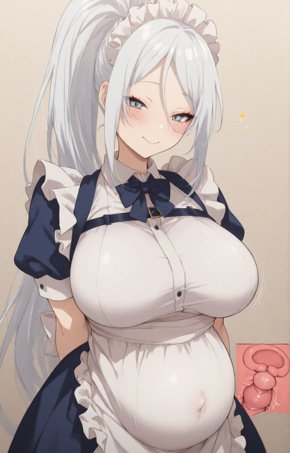 (masterpiece、Highest quality)、High resolution、Detailed face:1.2、anime(1.2)、Sharpness、4K、Private room、Dynamic Angle、Are standing、Top view、Looking up、A sly pose、Bending pose、15 years old、Two-dimensional beautiful girl、White T-shirt、Black thigh-high stockings、garter belt、Black ultra mini skirt、White skin、cute、Big Breasts、tits、Thick thighs、