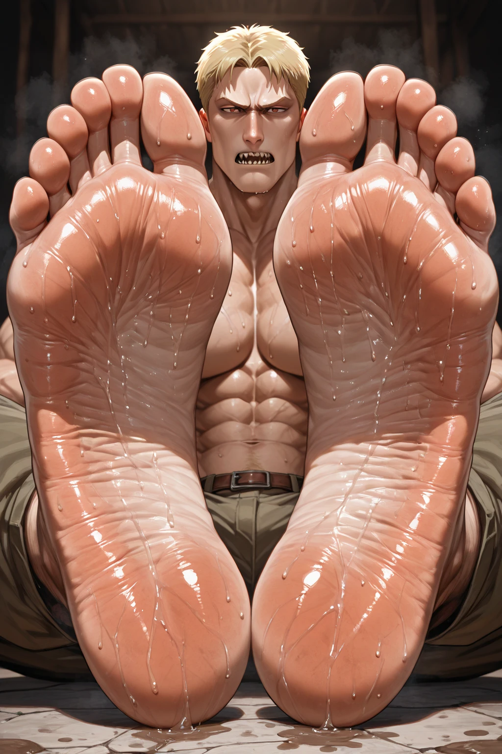 masterpiece high quality High resolution Subjective muscle male Big cock penis Masturbation