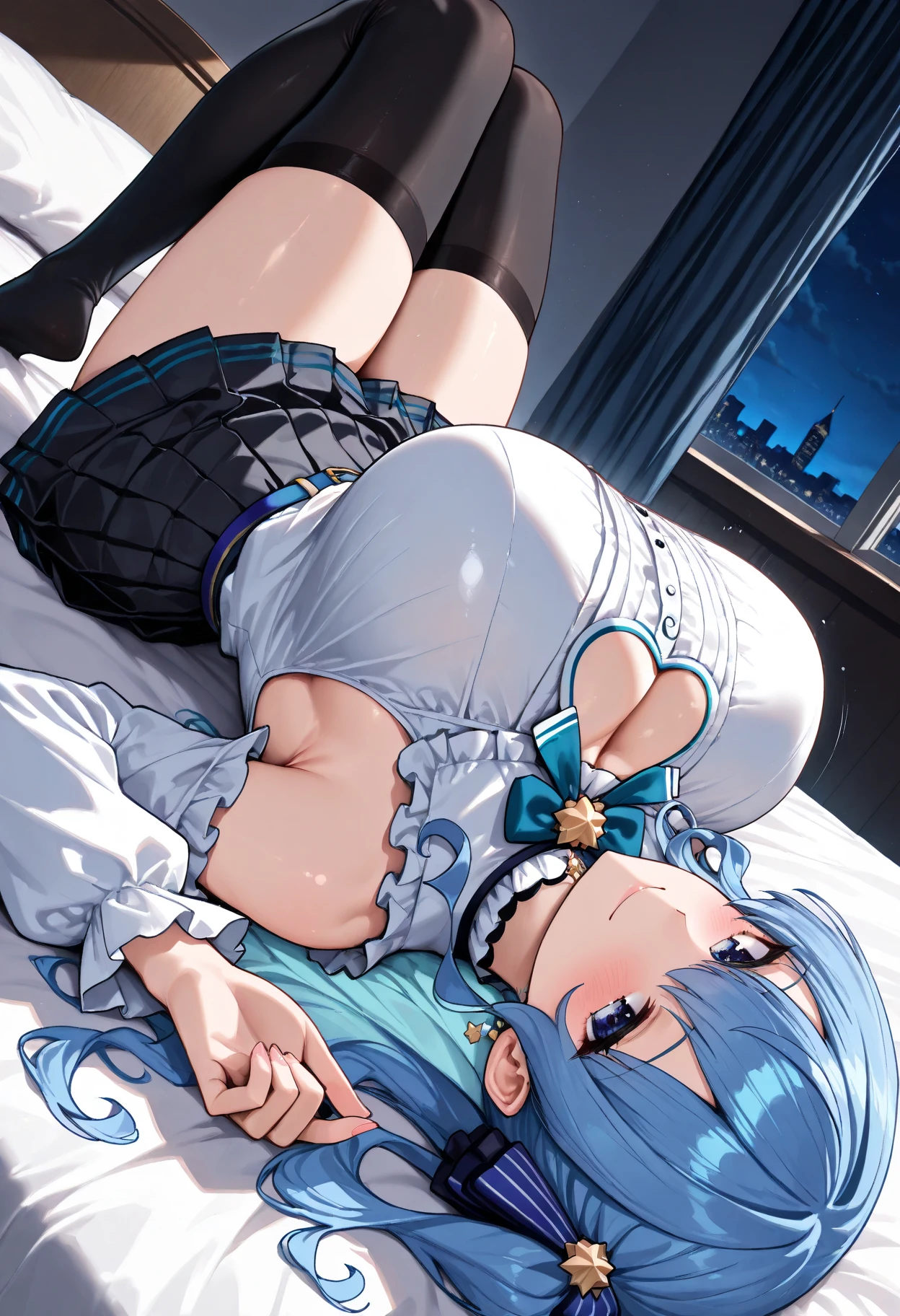drk1,,Lying down,bed,smile,Blushing,Masterpiece