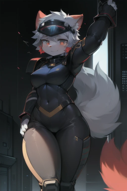 (((character body is grayscale))), fully enclosed undersuit worn under clothing, streamlined integrated milk pumps built into top, smaller waist, full squishy thighs, full wide hips, round full butt, smaller torso, more narrow torso, smaller stature and height (((Tight tactical bodysleeve under clothing))), (((wearing tight fitted shirt))), (((dark-grey fur))), (((dark body))), (((no nudity))), solo, female, hair, fullbody view, (((detailed eyes))), silver reflective colored iris, city, golden hour, plants, (((by bebebebebe))), by buta99, by pgm300, by kishibe, by suurin 2, by sindoll, by secretly saucy, by ANUKI_ex, (((dark grey hair))), (((wavy hair))), (((dark grey fur))), (((no fur pattern))), (((all dark grey body))), (((dark grey body))), feline, cat, glasses, scifi cyberpunk techwear cargo pants, tight bra with thin straps and underbust support that struggle to hold breasts that squish and barely fit with excess breast squishing out from cleavage and sides worn under jacket, techwear crop jacket with triangle decals, scifi devices and tactical gear, tech harness, utility focused clothing, Tight scifi tactical top, scifi tactical canister attached horizontally to her belt behind her with subtle tubes leading out from each side through her clothing and up to her breasts, (((dark grey eyes))), open mouth, facing camera, (((messy hair))), short hair, messy ponytail, with dark grey colored fur, full body covered in black fur, freckles on her thighs back and arms, no fluids, (((zzzz-cup size breasts))), (((very large swollen breasts that have difficulty fitting in clothing))), nipple silhouette from clothing, inverted nipples, puffy nipples, squishy nipples, squishy breasts, freckles on her thighs back and arms, overfilling swollen breasts, silver colored areoles and nipples